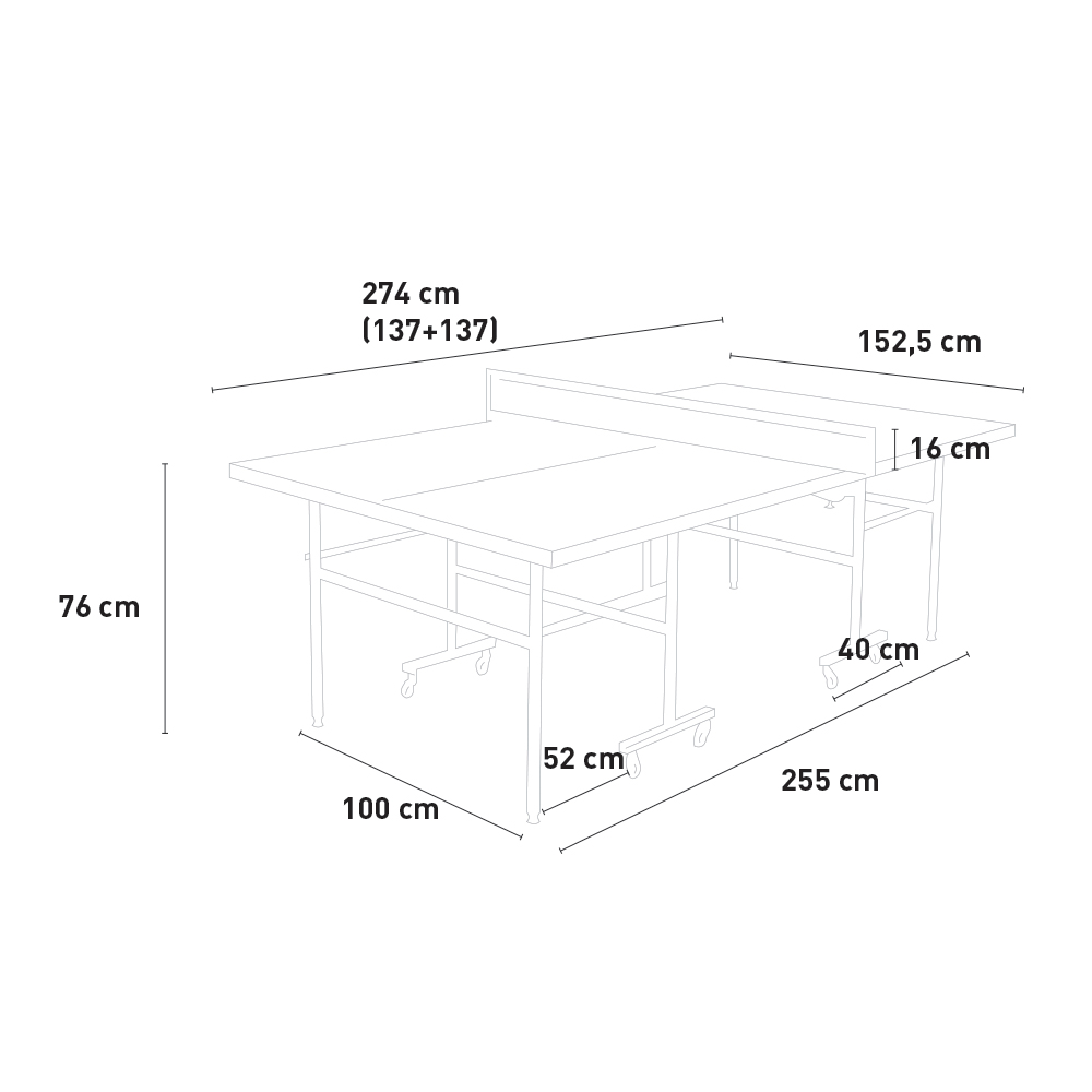 Mesa de Ping Pong Dobrável Profissional Tamanho Padrão com Rede Raquetes e  2 Bolas 274x152,5x76 cm Verde 